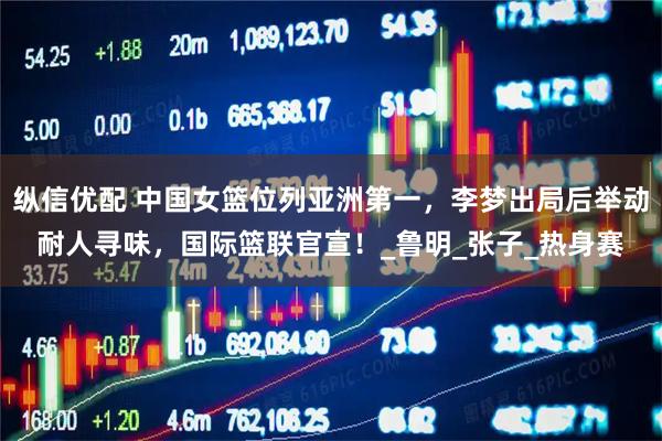 纵信优配 中国女篮位列亚洲第一，李梦出局后举动耐人寻味，国际篮联官宣！_鲁明_张子_热身赛